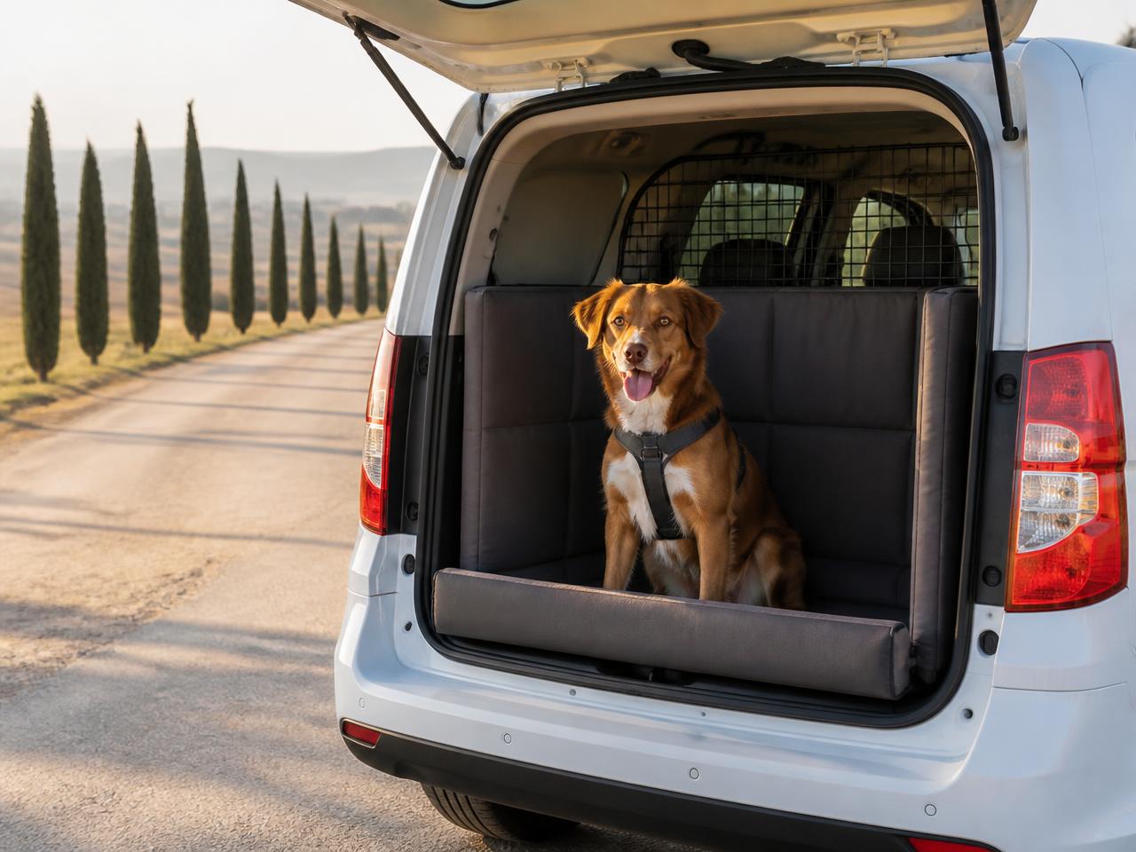 Vano trasporto attrezzato del servizio Taxi Dog di Dogland