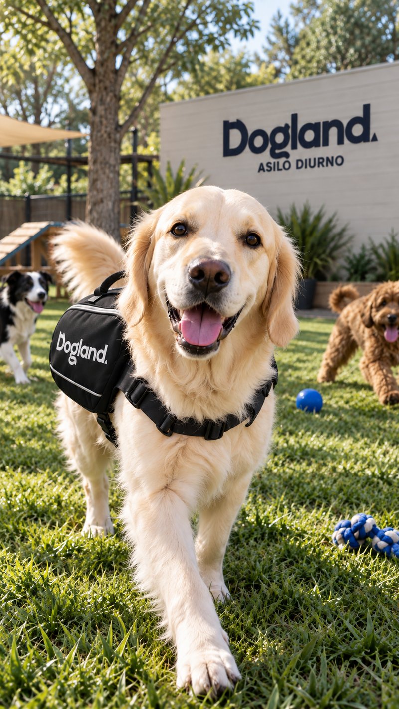 Cani nell'area diurna dell'asilo Dogland durante una sessione di gioco